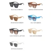 Metal hinge cross-border trendy brand angular sunglasses 2024 new style sunglasses for women's fashion show UV protection glasses details Picture